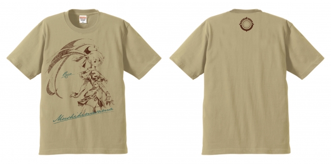 虫姫さま　reco線画Tシャツ　サンドカーキ　5,000円