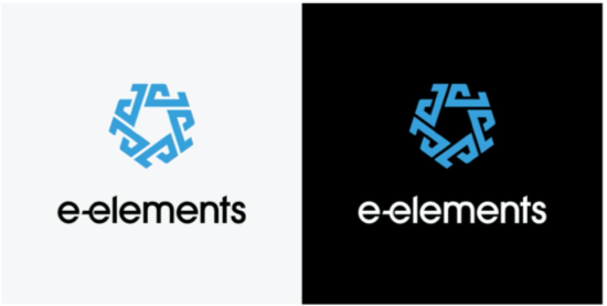 ※「e-elements」のロゴは①戦略　②スピード　③メンタル　④トレーニング　⑤運　　をイメージした５角形で構成　　