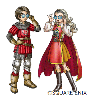 スライムメガネを着用する冒険者エックスと勇者姫アンルシア