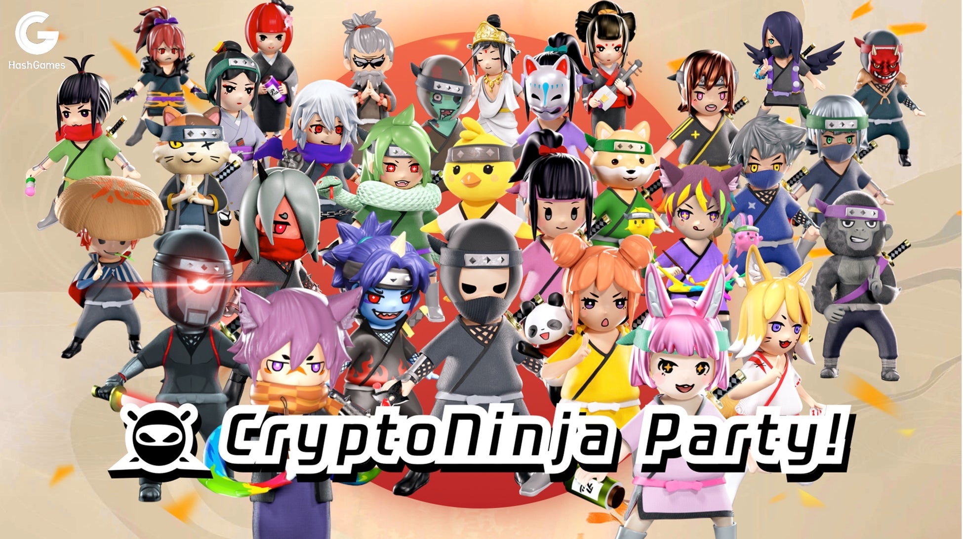 日本を代表する大人気NFTコレクション「CryptoNinja」のP2Eブロックチェーンゲーム『CryptoNinja Party!』のゲームNFT第1回セールを2022年7月に開催