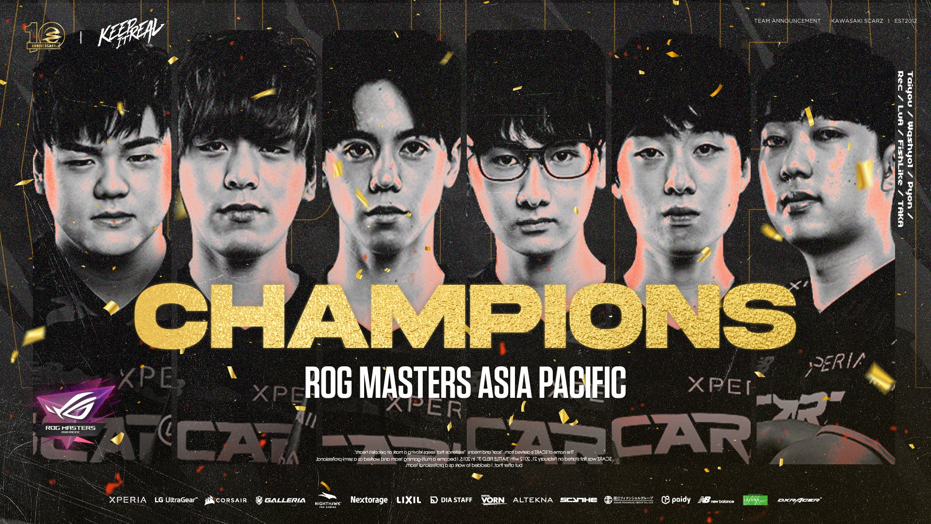 プロeスポーツチームSCARZのR6S部門が『ROG Masters APAC 日本地域決勝』で優勝！APAC決勝大会への出場権を獲得！