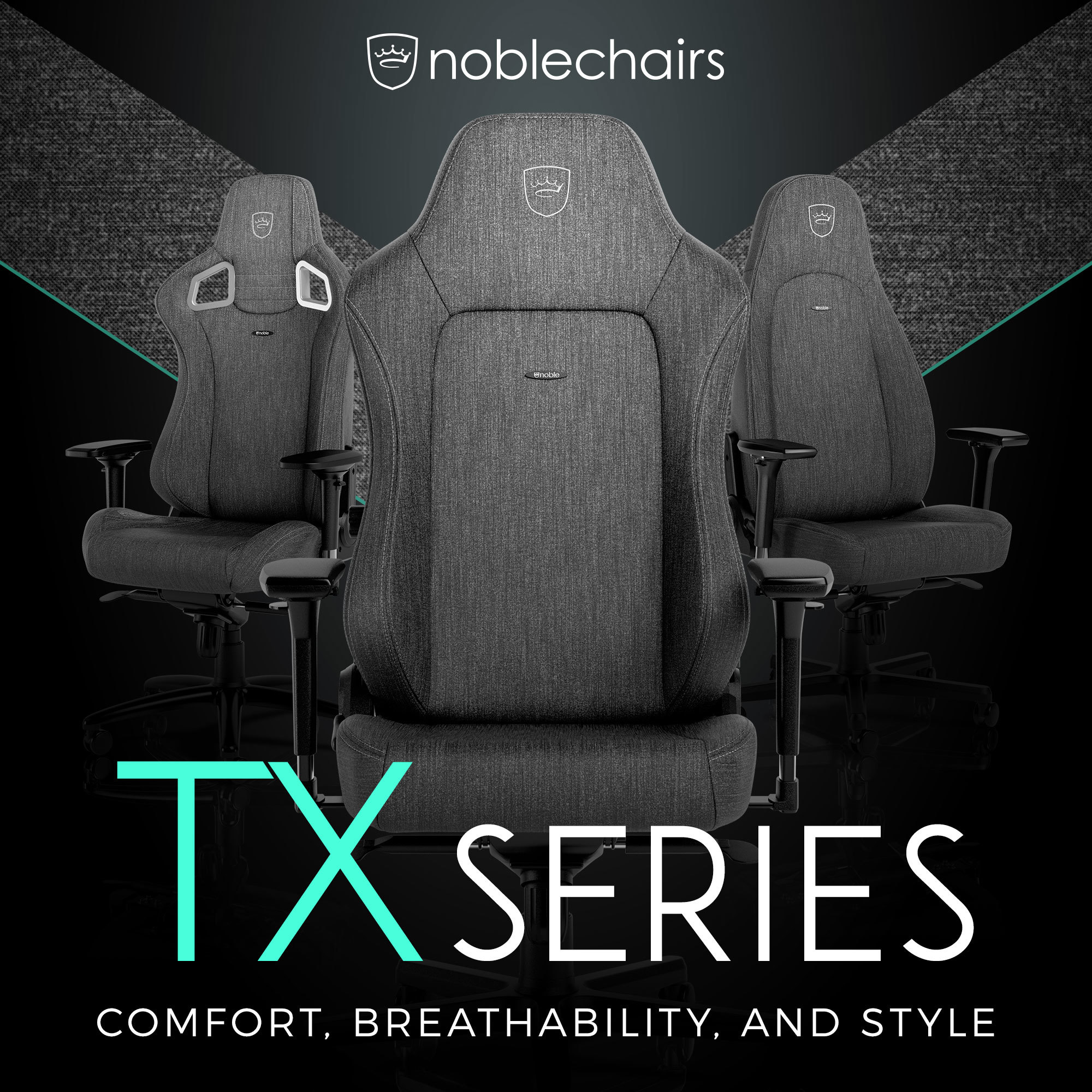 高機能ファブリック素材のスタイリッシュなゲーミングチェア noblechairs「TXシリーズ」3モデルを4月6日一般発売 | ゲームハック