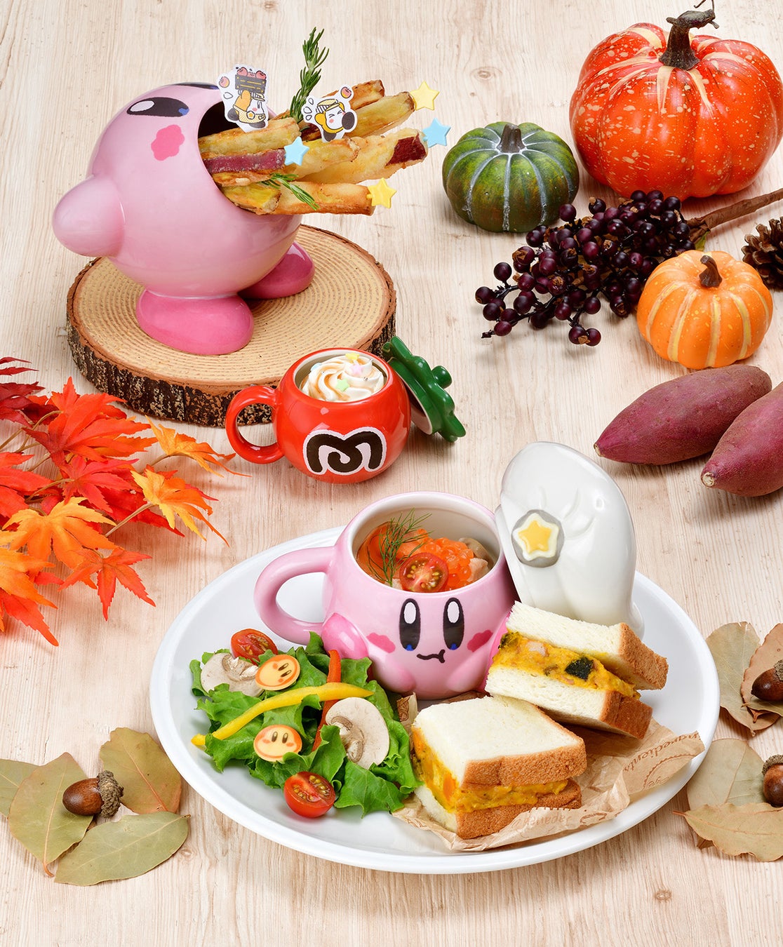 星のカービィの『Kirby Café (カービィカフェ)』にて秋が旬のかぼちゃやさつまいもを楽しめる期間限定メニューが登場！2023年9月28日(木)より提供開始