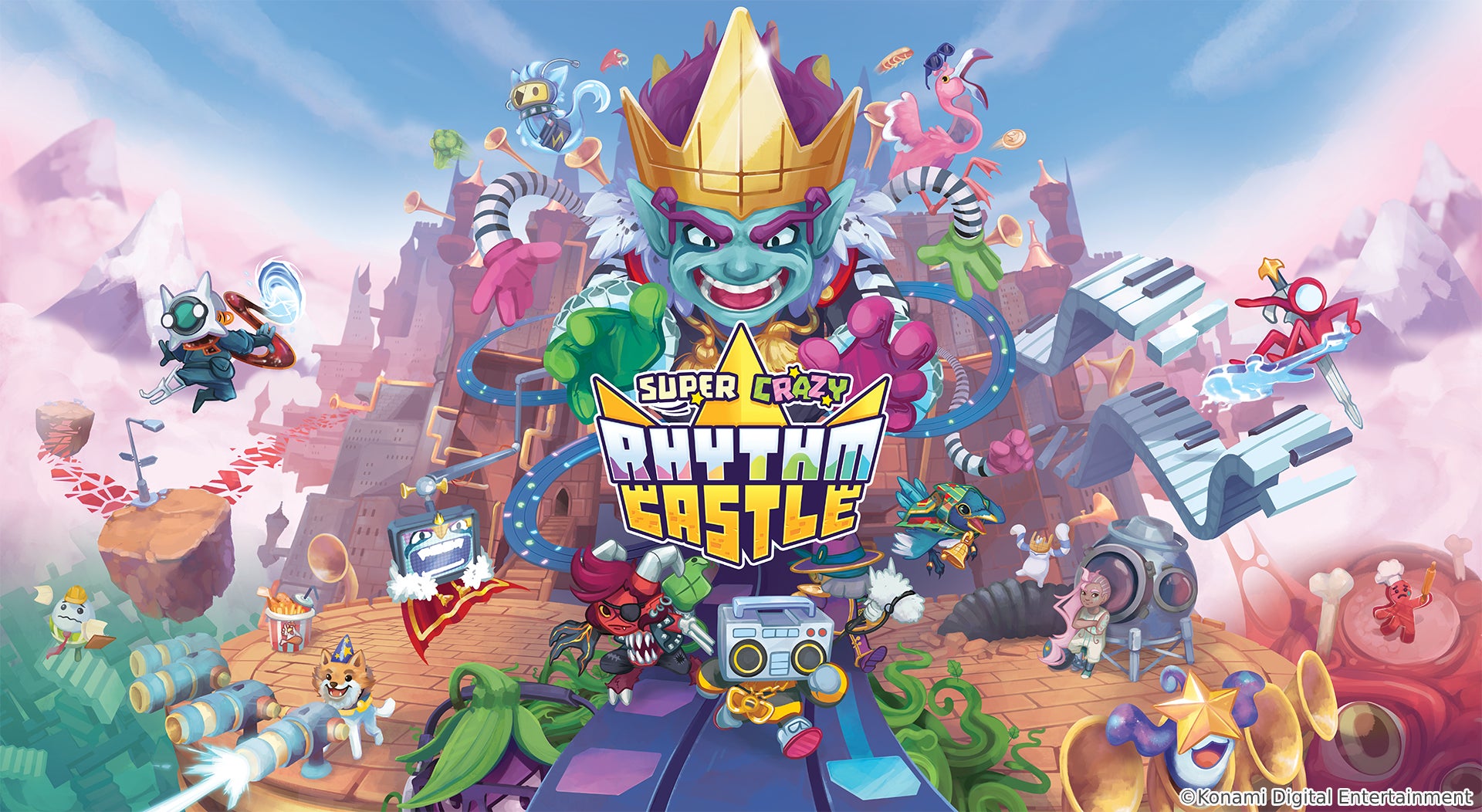 ハチャメチャリズムアドベンチャーゲーム『Super Crazy Rhythm Castle』Steam Nextフェスで無料体験版を配信中！