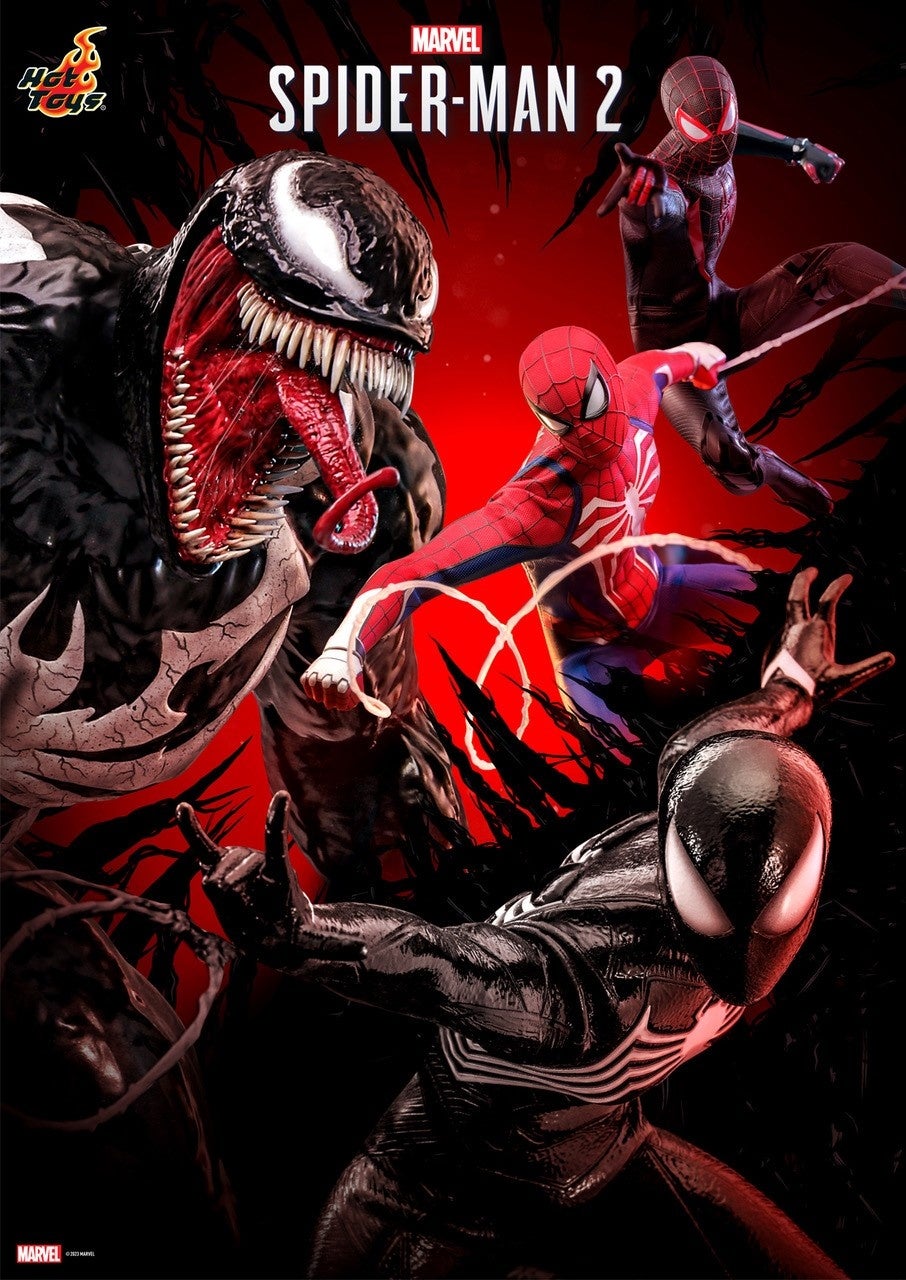 大ヒット中のPS5タイトル『Marvel’s Spider-Man 2』より、ホットトイズの1/6スケールフィギュアが続々登場！