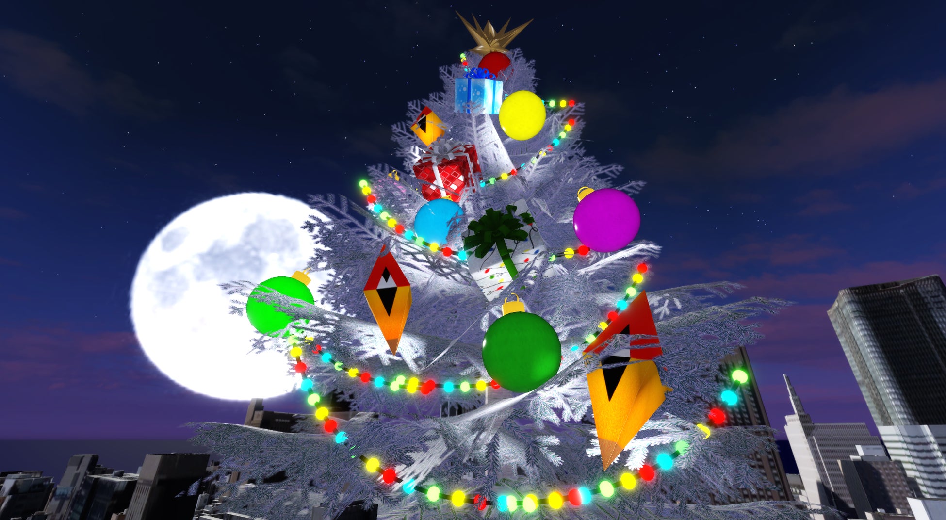 Robloxゲーム「ミステリアスオービー」に巨大ツリーが出現！クリスマスツリーを飾る「オーナメント」を大募集