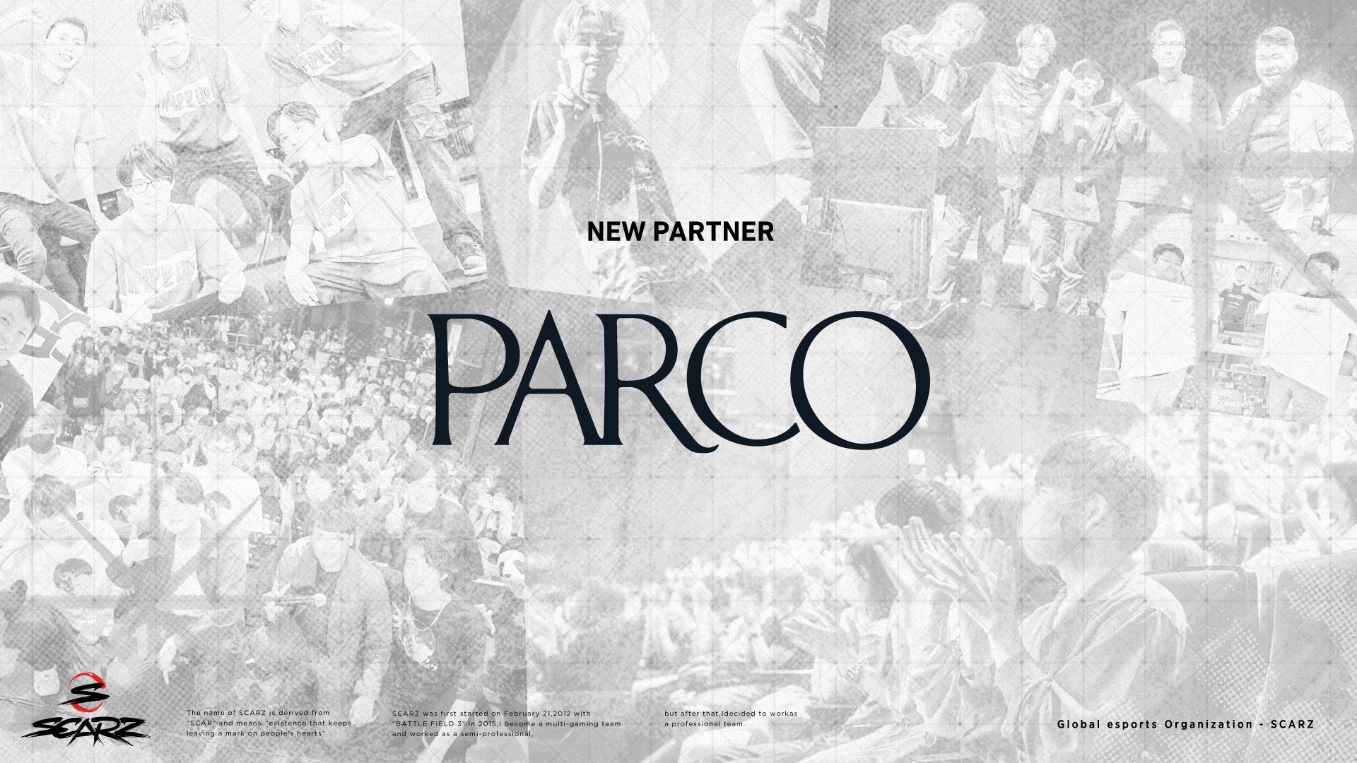 eスポーツチームSCARZ、株式会社パルコとの広告契約を発表