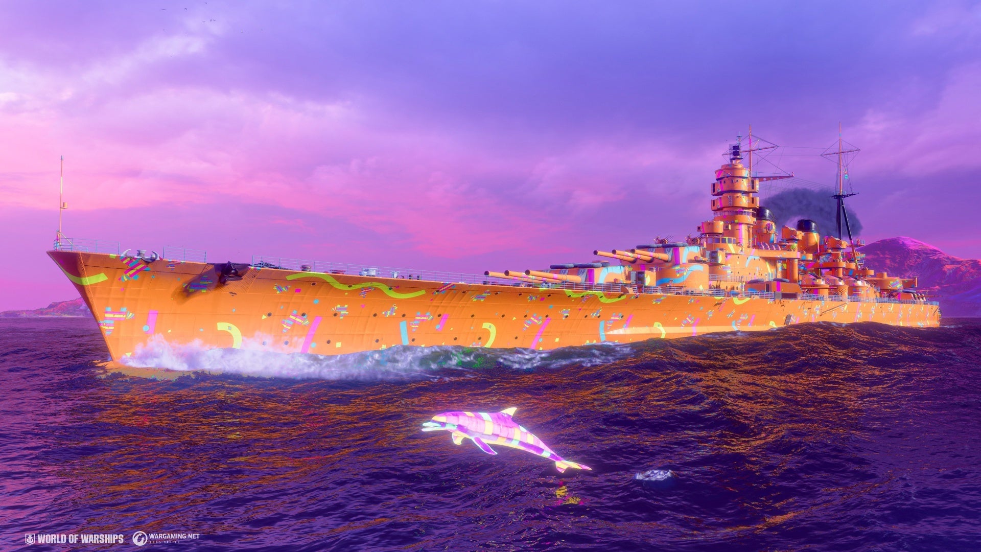 『World of Warships』が極彩色に包まれる！？ エイプリルフールイベント登場！