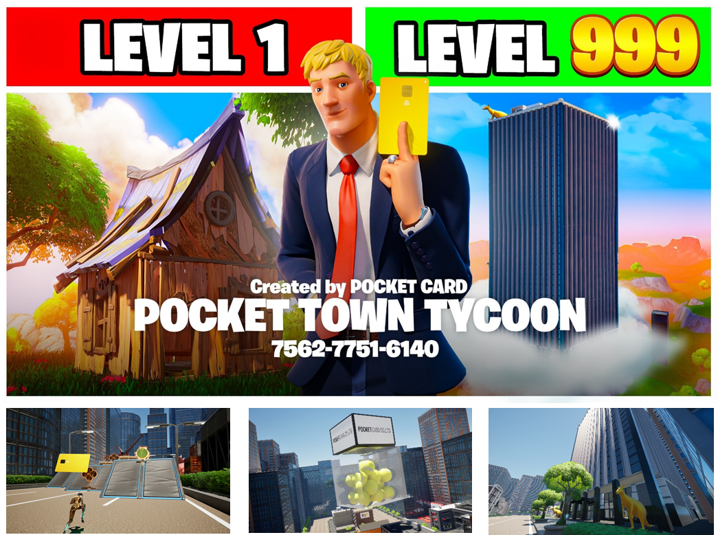 国内クレジットカード業界初※「Fortnite」内ゲーム 「Pocket Town Tycoon」 4/15に大型アップデートを実施