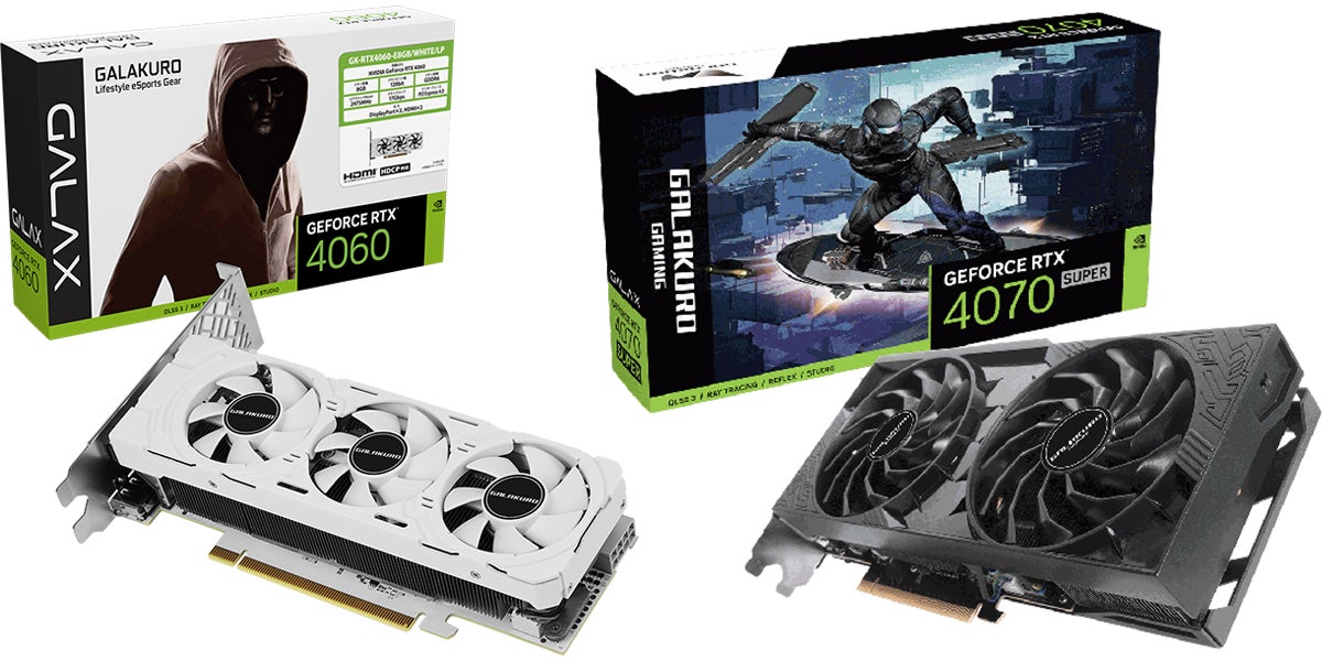 玄人志向から、GeForce RTX 4060 ロープロファイルグラフィックボード、RTX 4070 Super デュアルファングラフィックボードを発売