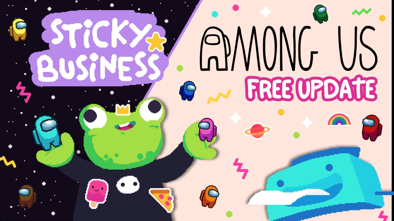 「Among Us」が「Sticky Business」に登場！無料アップデートでクルーメイトステッカーが追加