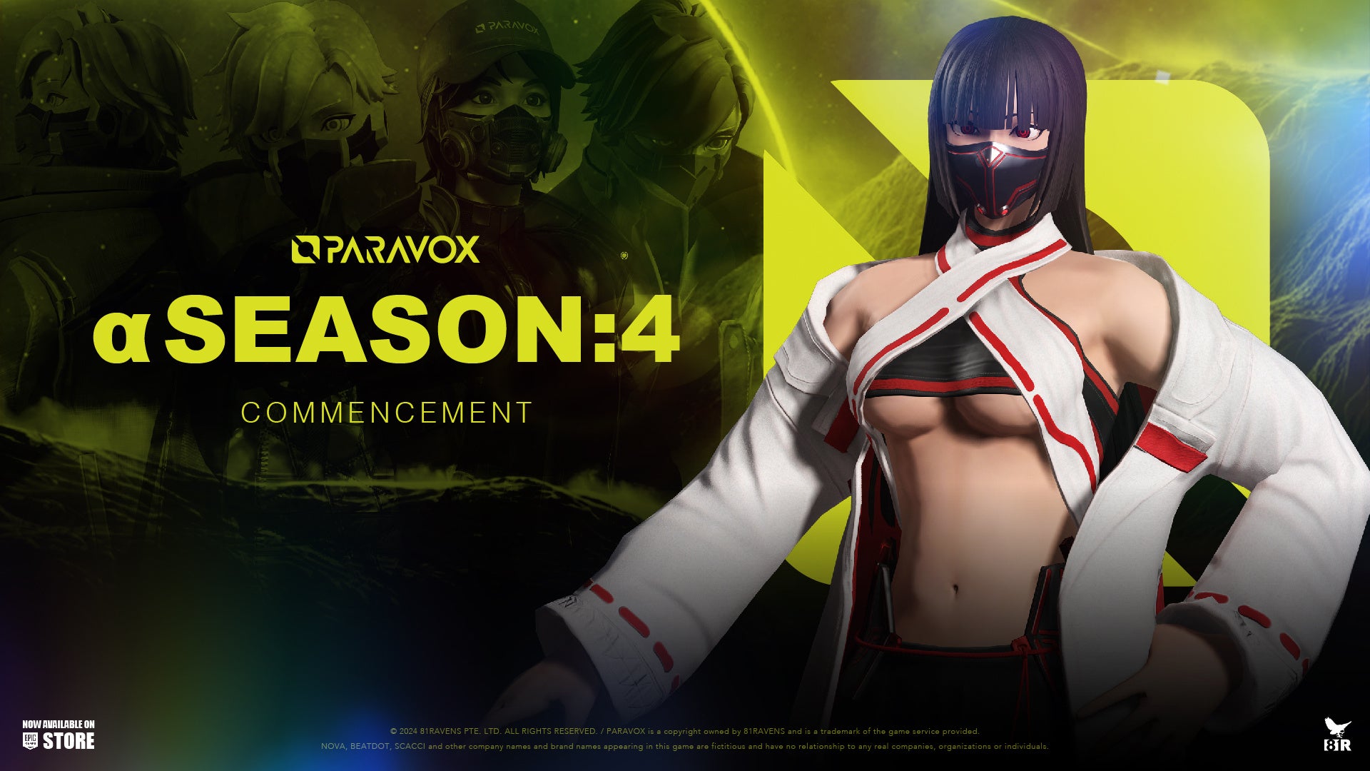 3vs3形式 eスポーツシューター「PARAVOX」αテスト版の新シーズン「αSEASON:4」が本日より開始。