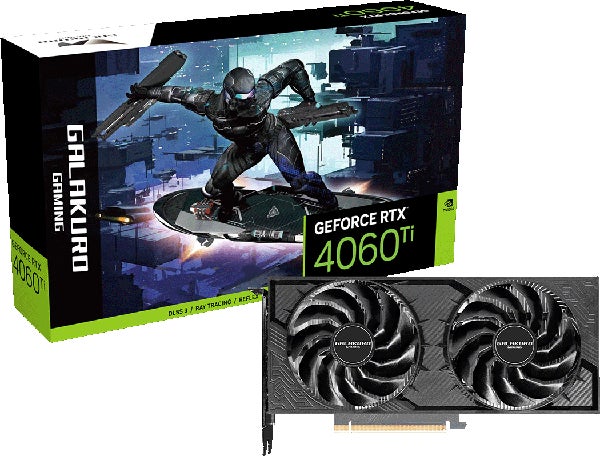 玄人志向のゲーミングブランド「GALAKURO GAMING」から、NVIDIA GeForce RTX 4060 Ti、GeForce RTX 3050 搭載グラフィックボードを発売