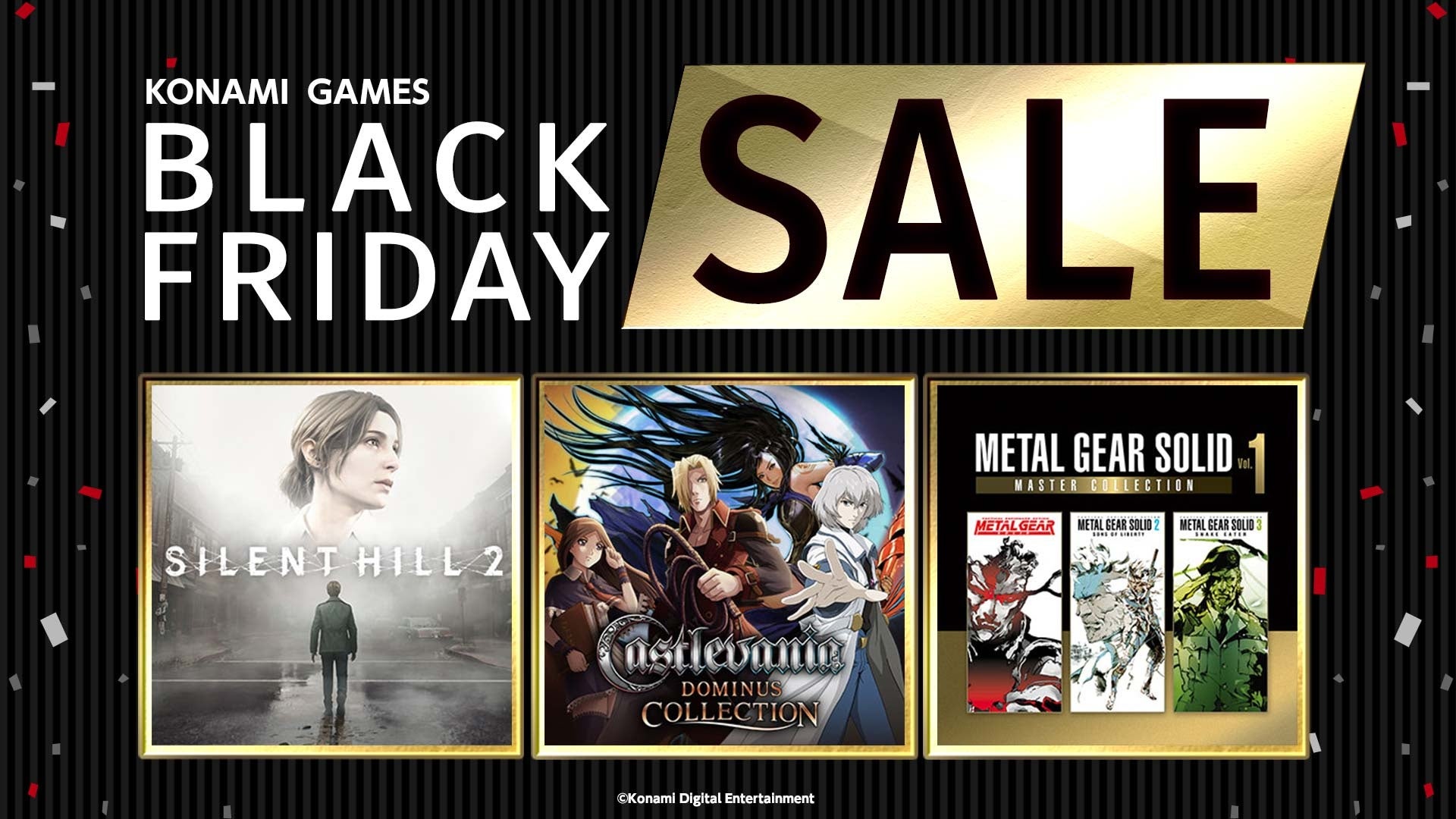 最大90%オフのKONAMI「BLACK FRIDAY SALE」開催中!! Steam Storeの20タイトル以上を追加アップデート!