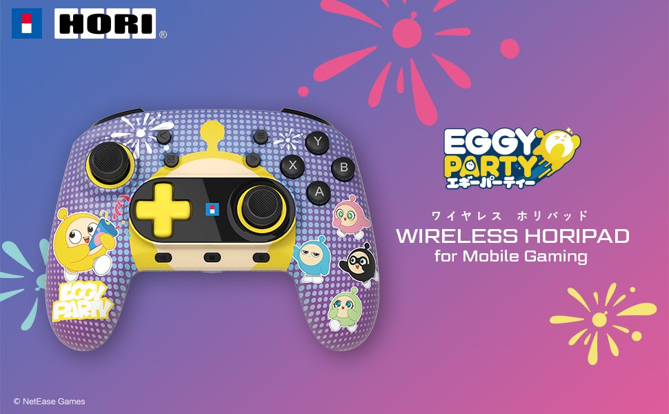 【本日発売】Androidスマートフォン専用ワイヤレスコントローラー「ワイヤレスホリパッド for Mobile Gaming 」にEGGY PARTYデザインが新登場！