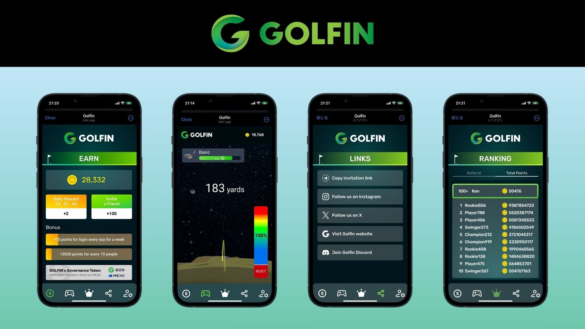 『GOLFIN』Moon Shot 計画を発表