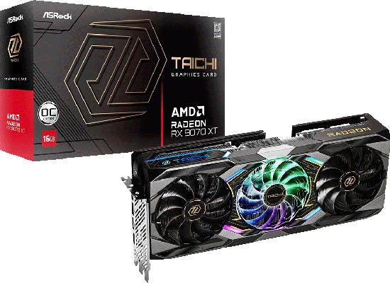 ASRockから、AMD Radeon RX 9070 XT、RX 9070 トリプルファン搭載グラフィックボード発売