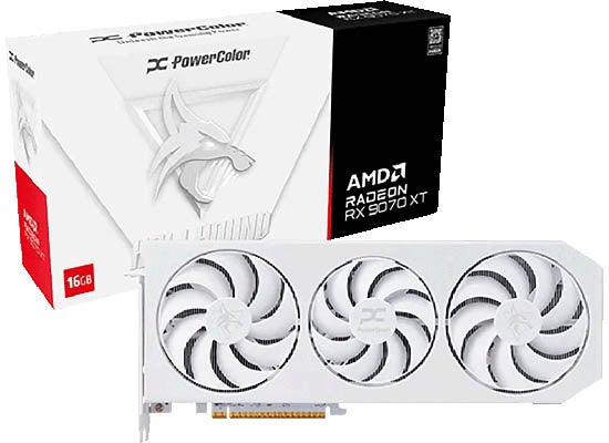 PowerColorから、Radeon RX 9070 XT ホワイトカラーのトリプルファン搭載のグラフィックボード『RX9070XT 16G-L/OC/WHITE』を発売