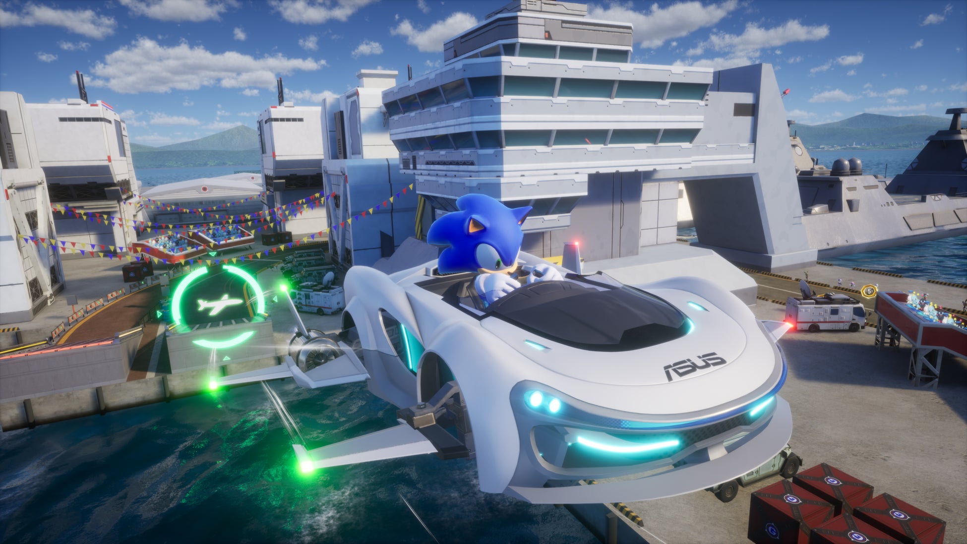 『ソニックレーシング クロスワールド』のゲーム内「マシンカスタム」機能の「ステッカー」にてASUS / ROGロゴのコラボレーションが決定!