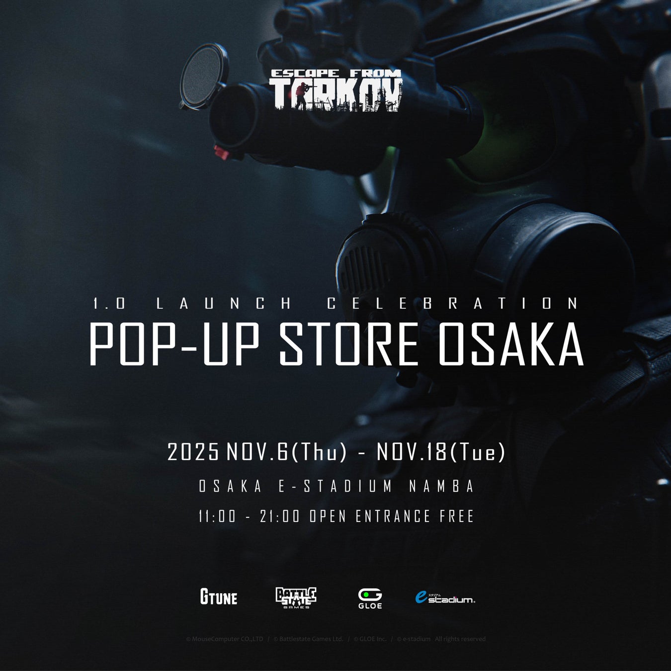 Escape from Tarkovリリース記念イベントが開催決定！eスタジアムなんば本店をコラボジャック！