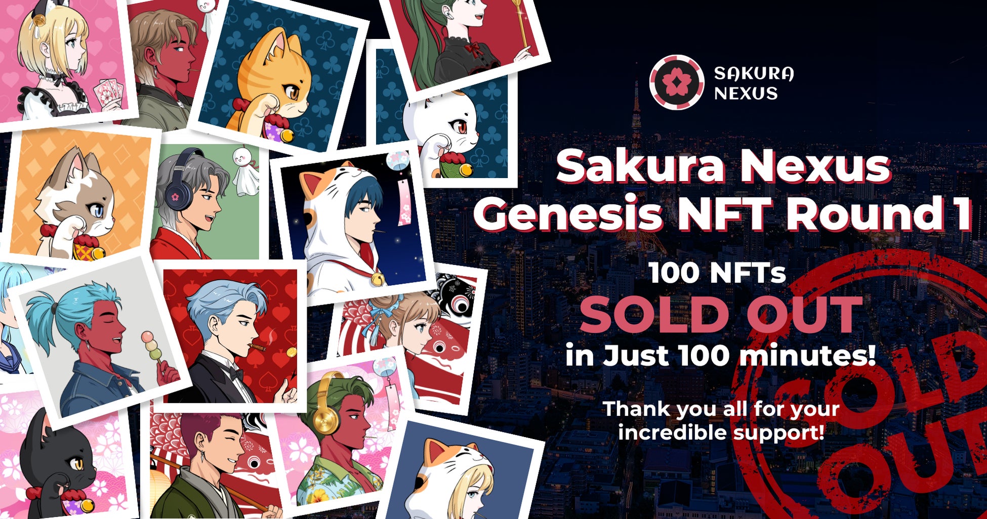『Sakura Nexus』GENESIS NFT Round 1が100分で完売！12月23日よりRound 2販売開始