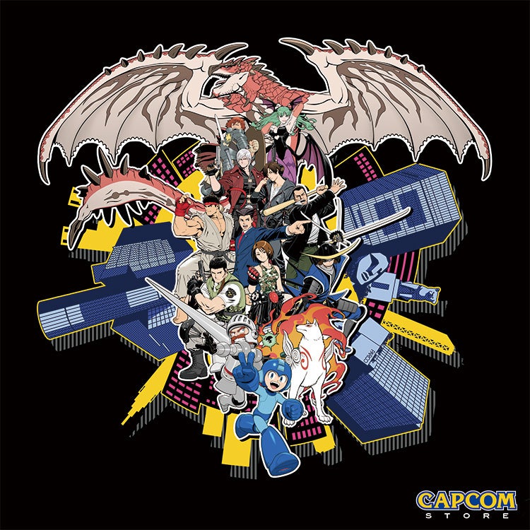 カプコンキャラクター大集合！　カプコンストアのメインビジュアルを使用したアクリルスタンドとステッカーが新登場！