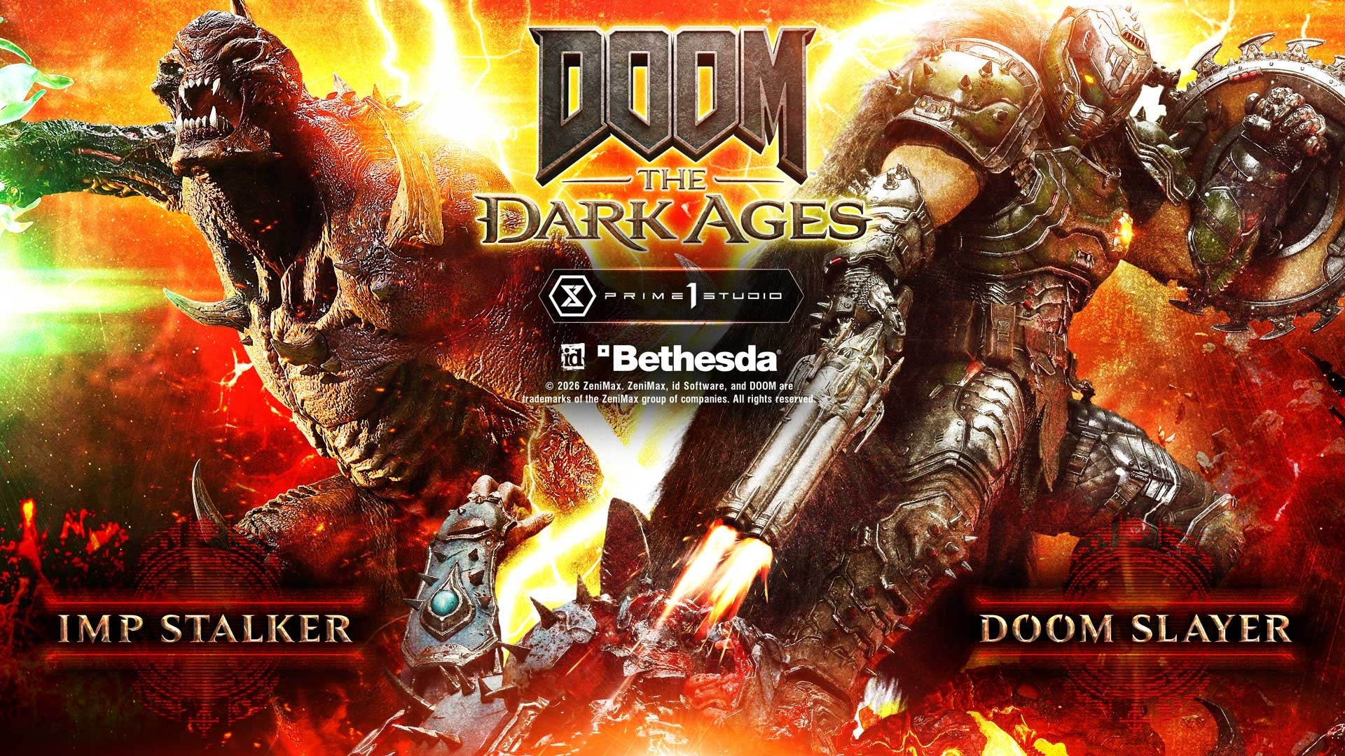 FPS『DOOM: The Dark Ages』より、「ドゥームスレイヤー」「インプ ストーカー」を1/4スケールで立体化