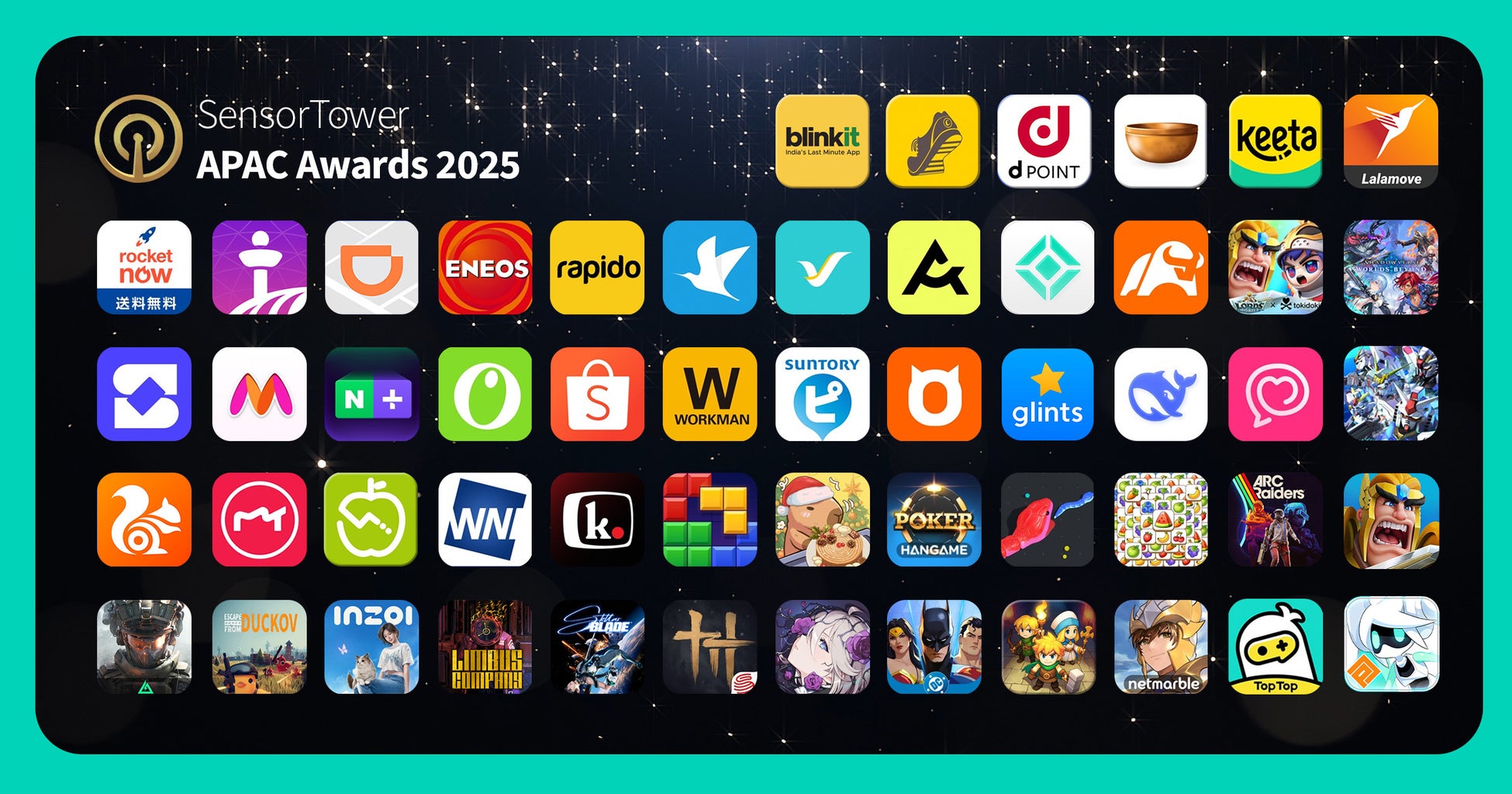Sensor Tower APAC Awards 2025受賞タイトル発表