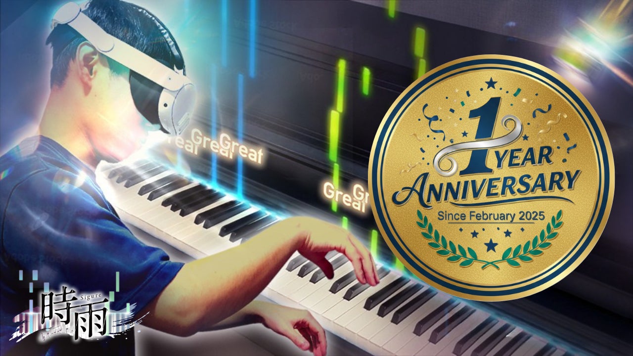 VRピアノゲーム「Sigure」リリース1周年！待望の「お気に入り曲」機能も追加