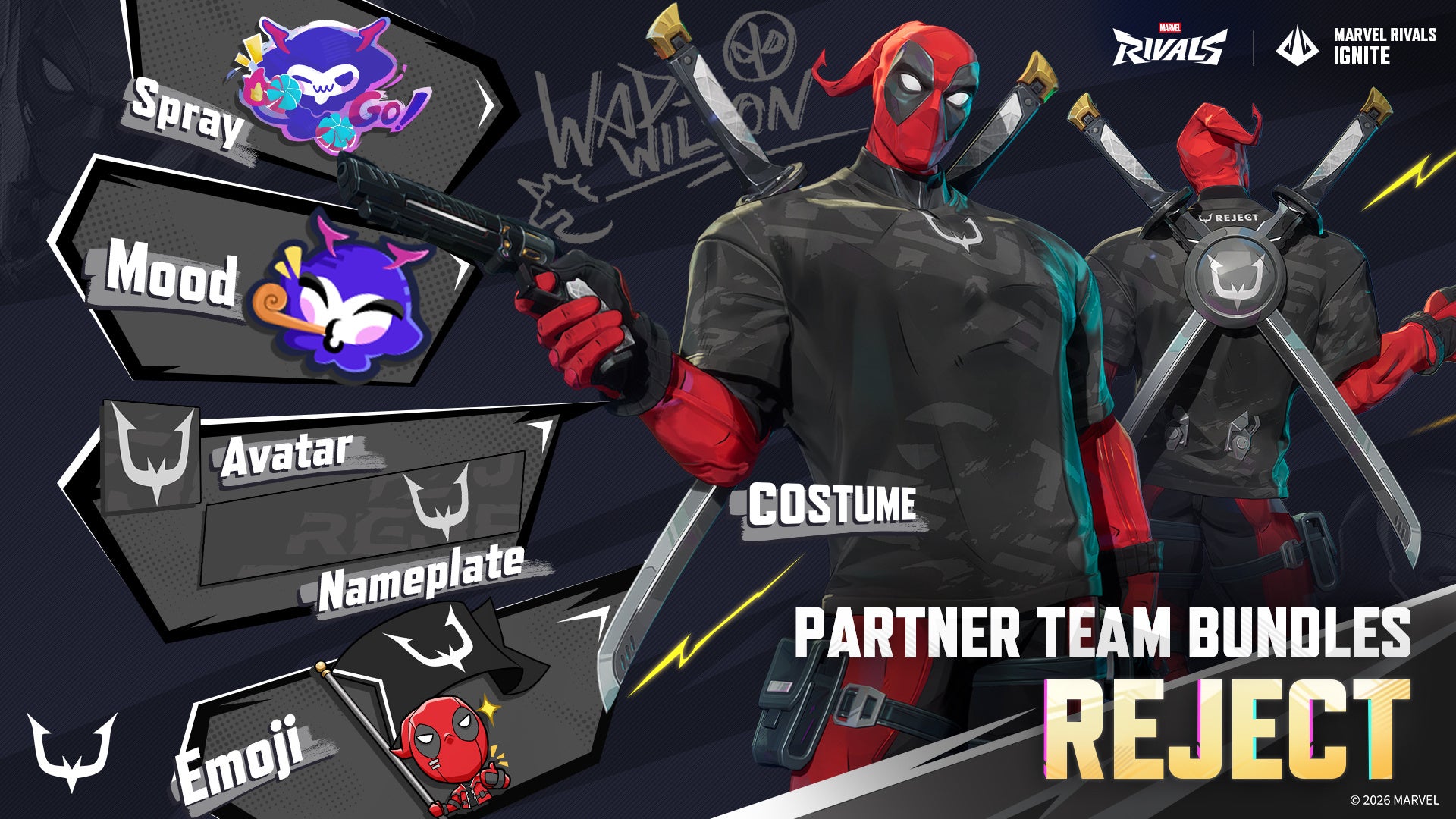 eスポーツチーム「REJECT」『Marvel Rivals』ゲーム内にてREJECT Team Bundleの実装が決定