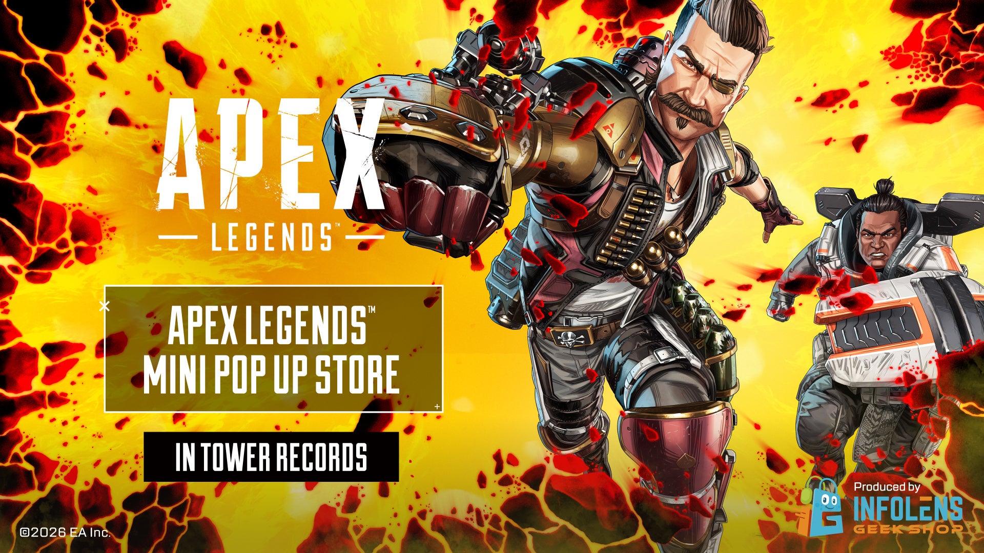 『Apex Legends™』の期間限定ショップ「Apex Legends™ mini POP UP STORE in TOWER RECORDS」が東京・福岡・大阪のタワーレコードにて開催決定！