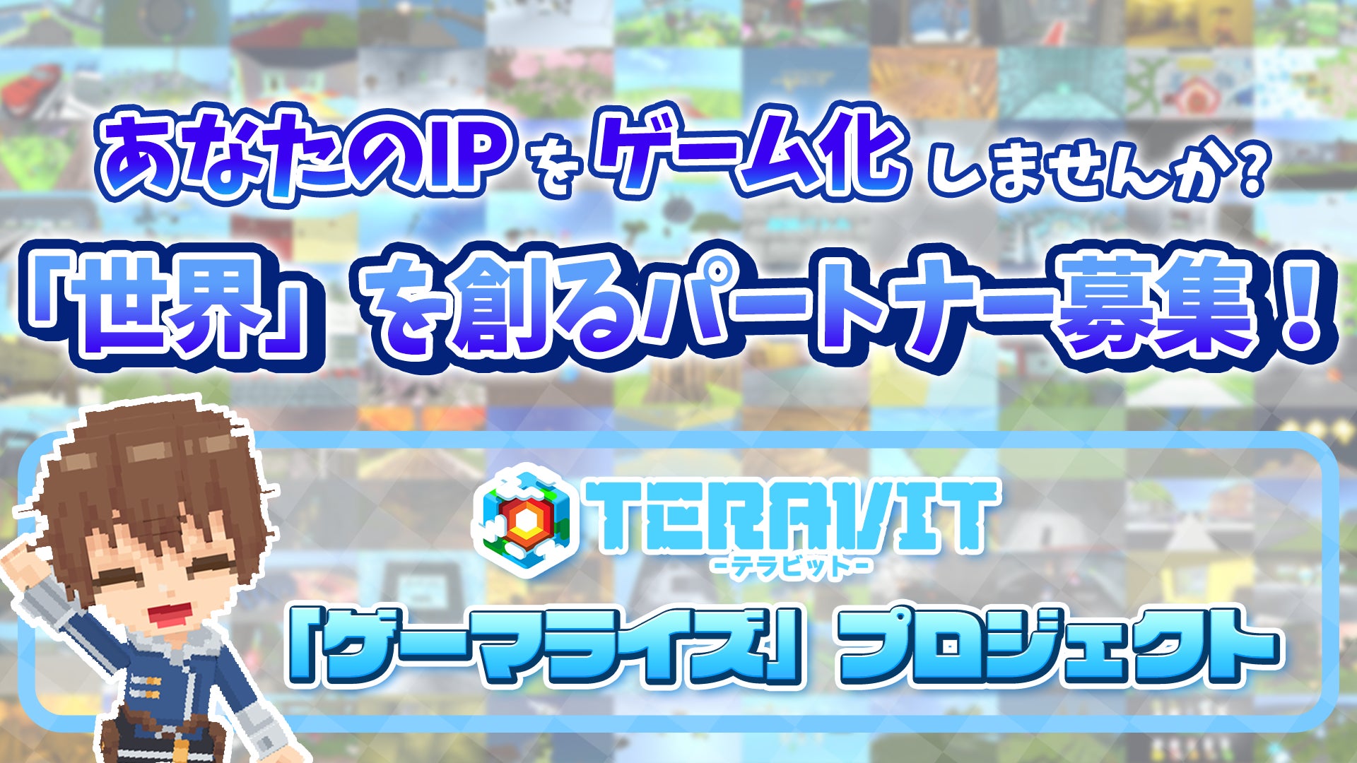【パートナー企業募集】『テラビット』で1億人が遊ぶ世界を共に創りませんか？ あなたの世界をあなたと創る「ゲーマライズ」プロジェクト