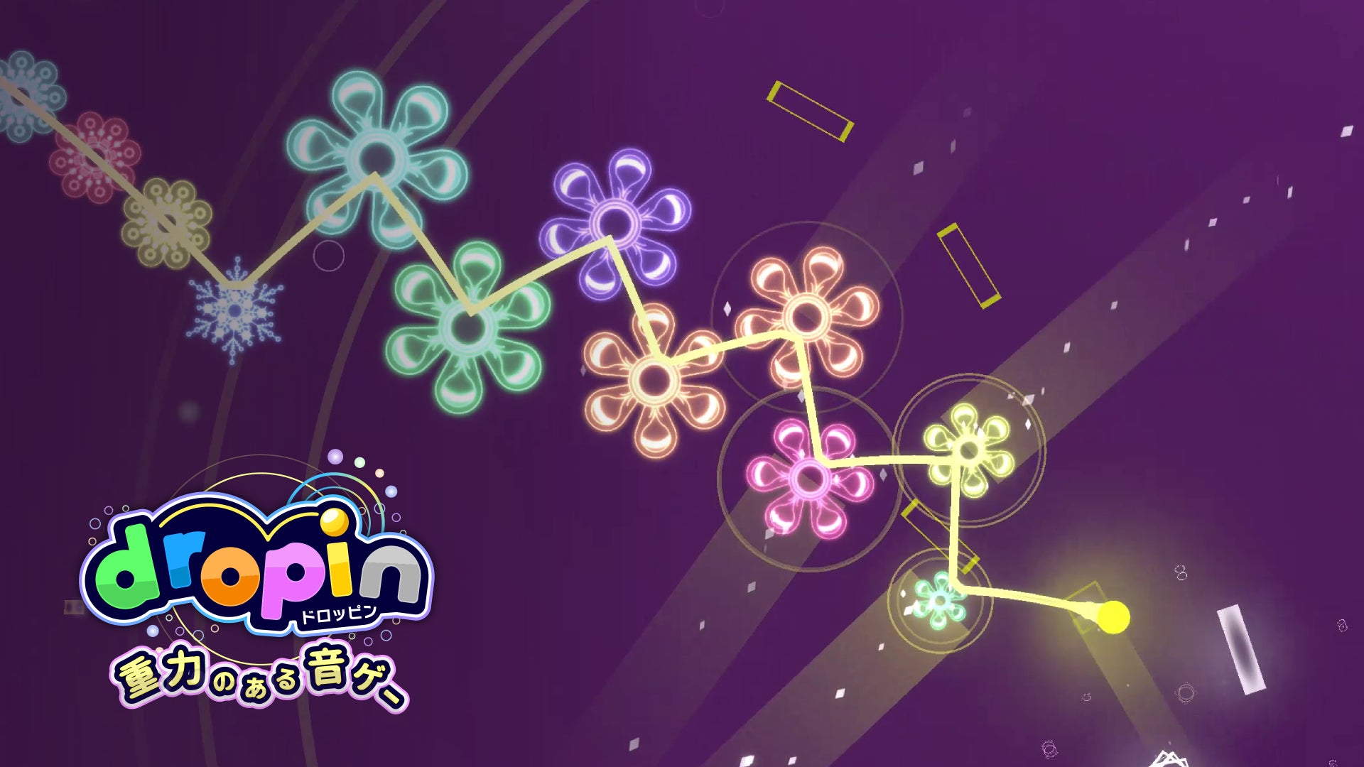 新感覚！物理演算リズムゲーム『dropin – 重力のある音ゲー』本日4月23日（木）よりスマホ向けに配信開始！　最大5曲を採用する楽曲公募コンテストも同時スタート！