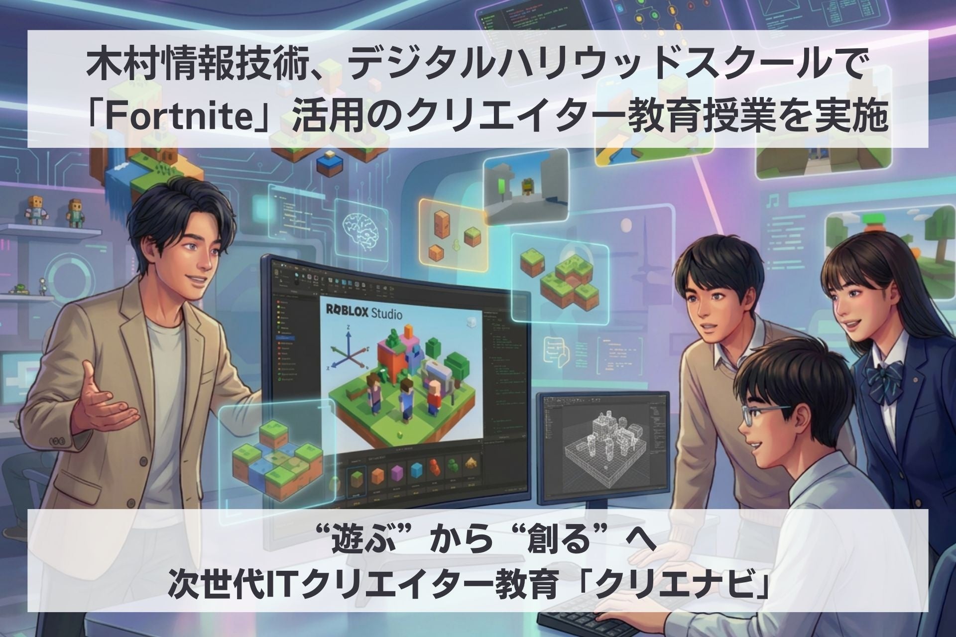 木村情報技術、デジタルハリウッドスクールで「Fortnite（UEFN）」を活用したゲームクリエイター教育授業を実施