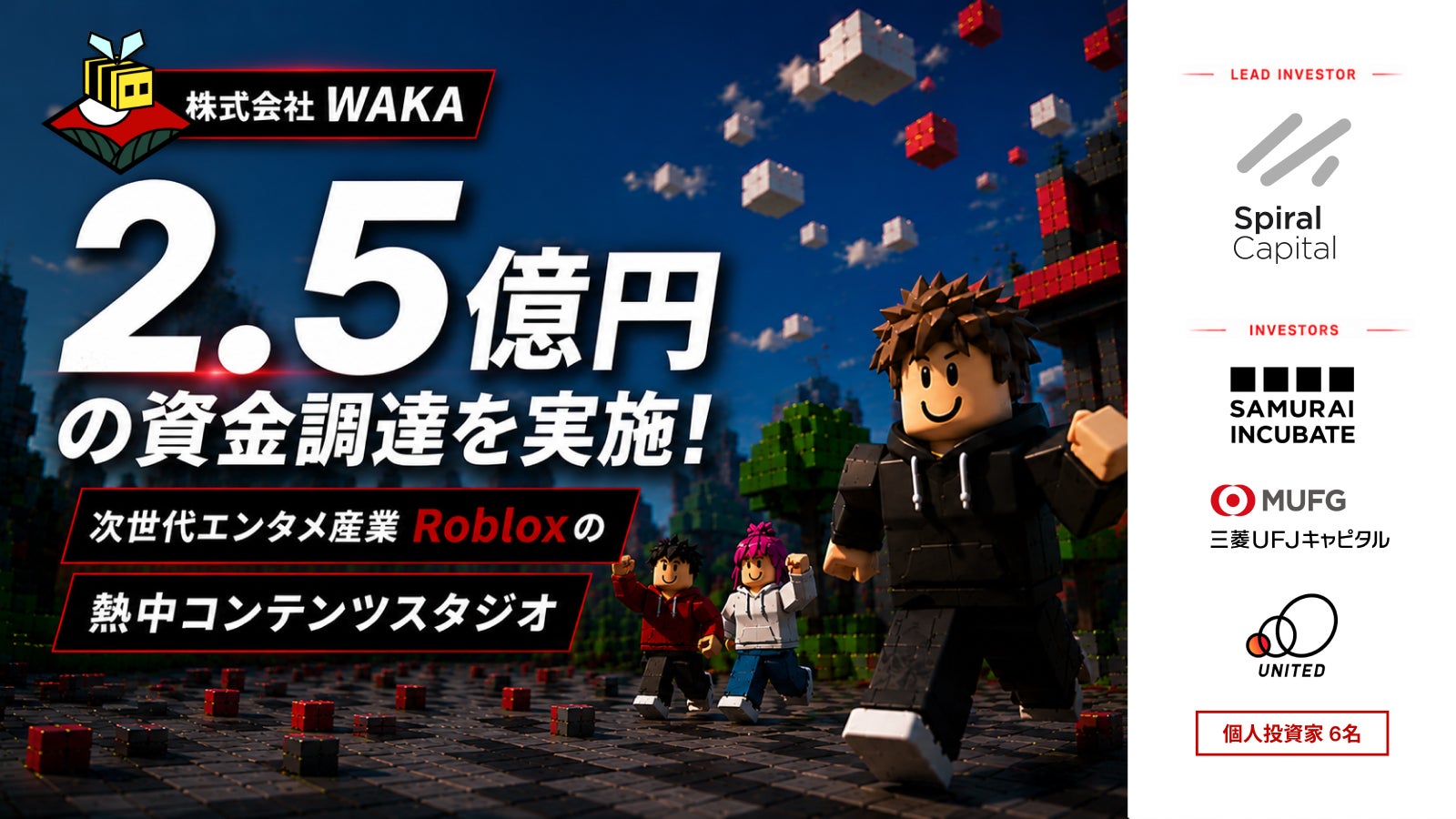 EbuActionは「株式会社WAKA」へ社名変更し、Spiral Capitalをリード投資家として総額2.5億円の資金調達を実施