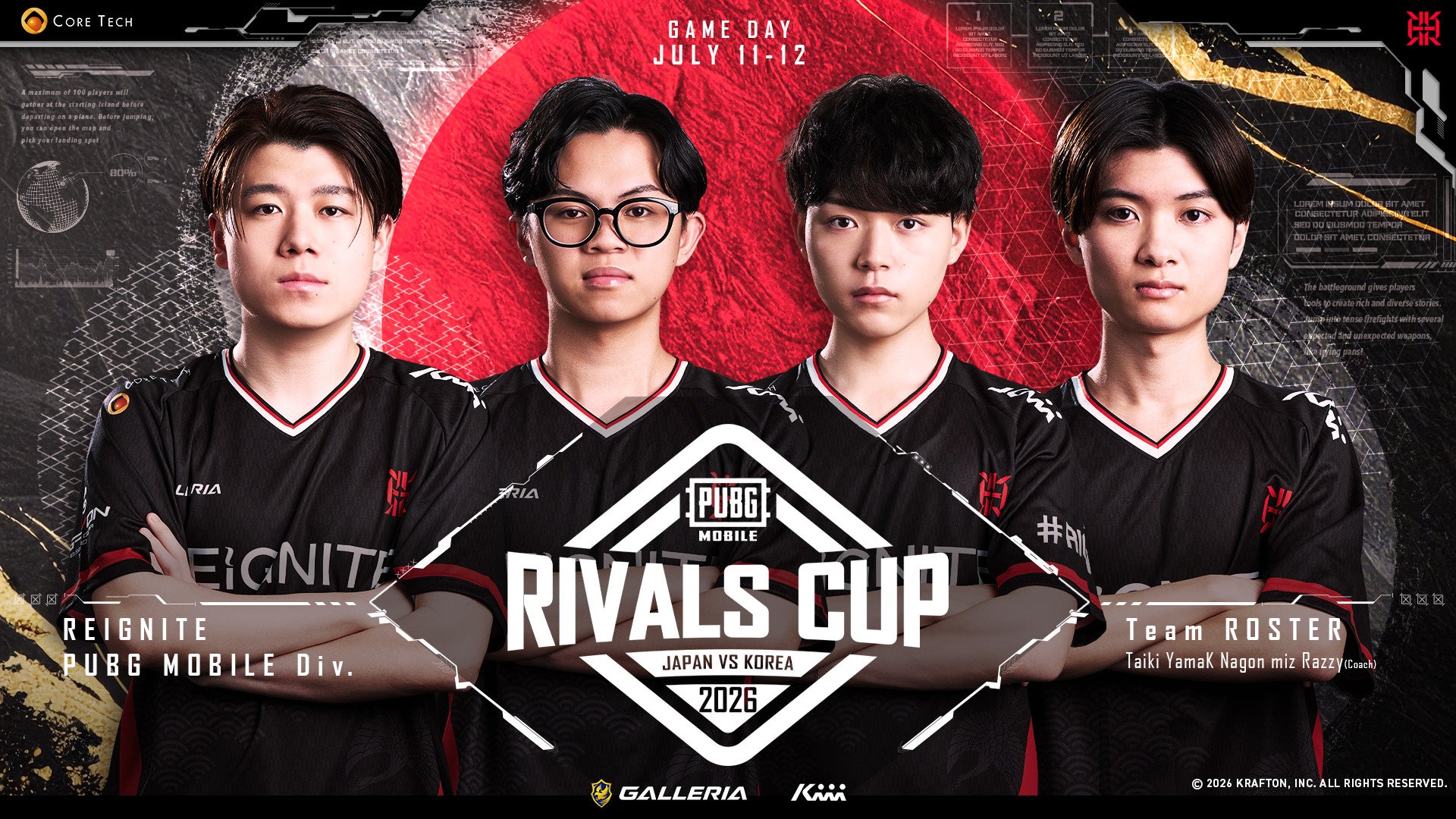 「REIGNITE」PUBG MOBILE部門が、『PUBG MOBILE RIVALS CUP 2026 Season1』に出場！