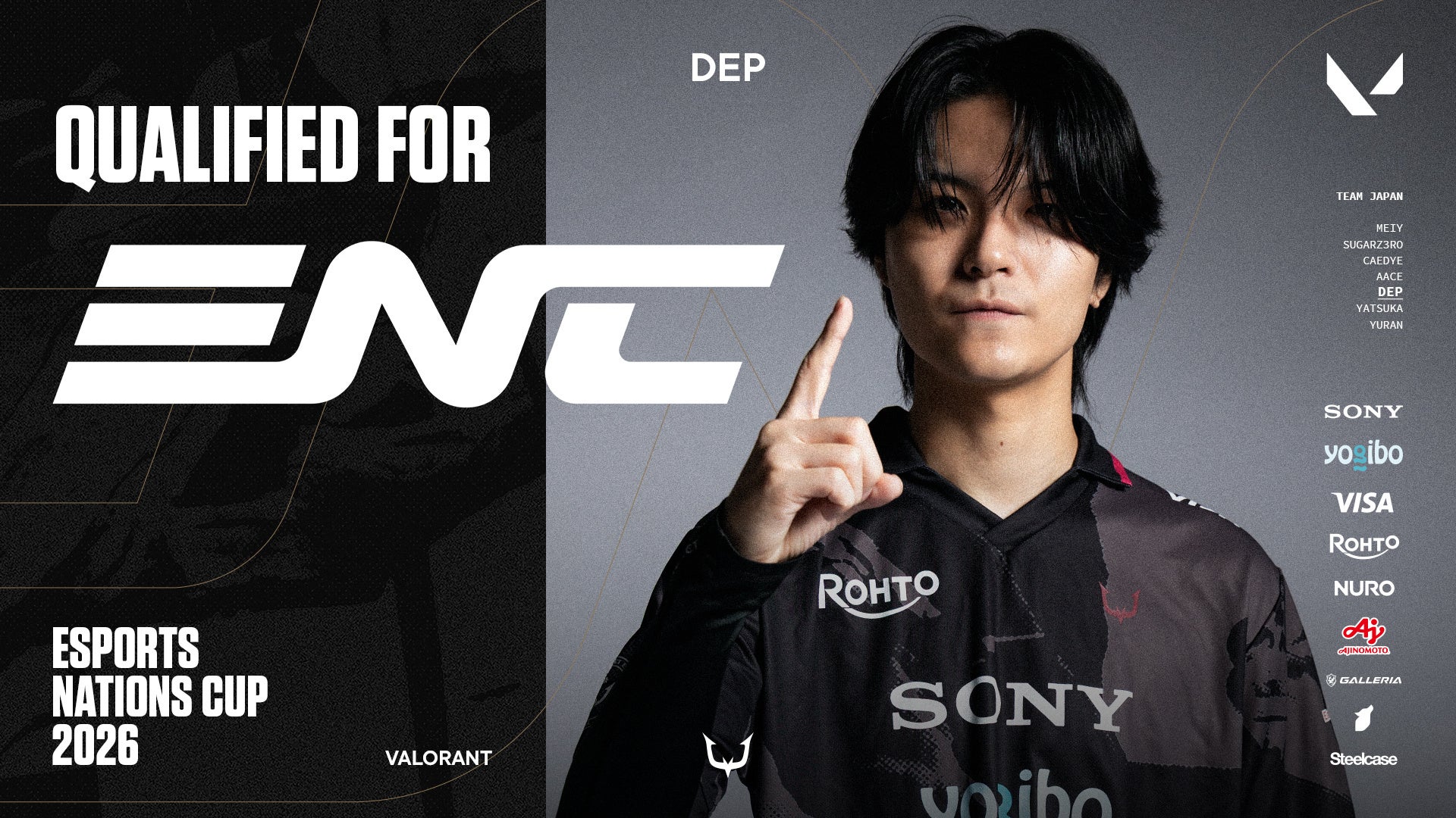 eスポーツチーム「REJECT」VALORANT部門 Dep、『Esports Nations Cup 2026』本戦出場権を獲得