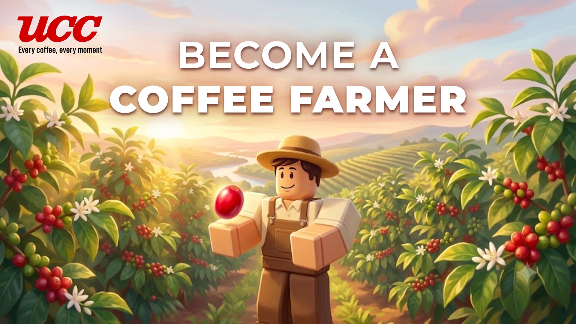 UCC、Omochi Studioと共同開発！農園から販売までを楽しみながら学べるROBLOXコンテンツ。「BECOME A COFFEE FARMER」 8月5日公開
