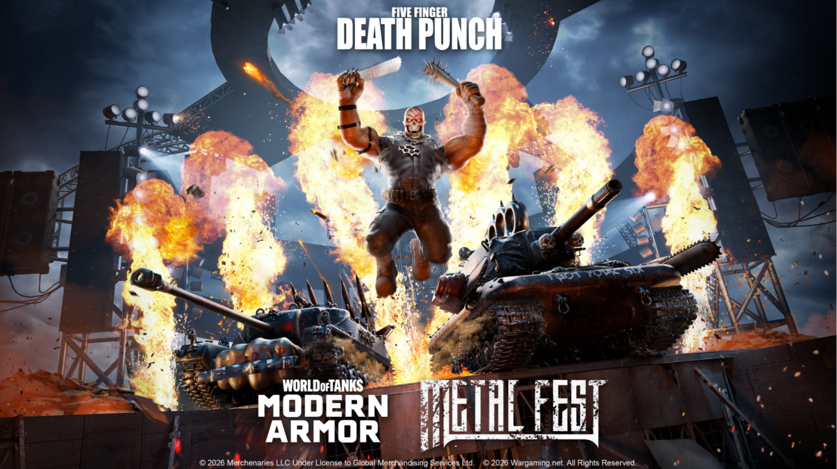 『World of Tanks Modern Armor』Five Finger Death Punchを迎えた「メタルフェス2026」が8月4日より開催