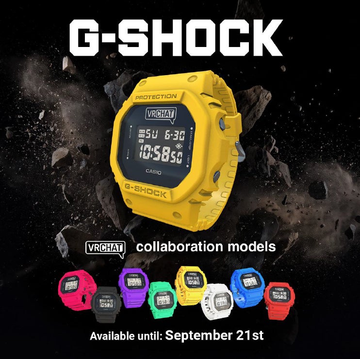 【期間限定コラボ】G-SHOCKがVRChat公式アイテムとして初登場！