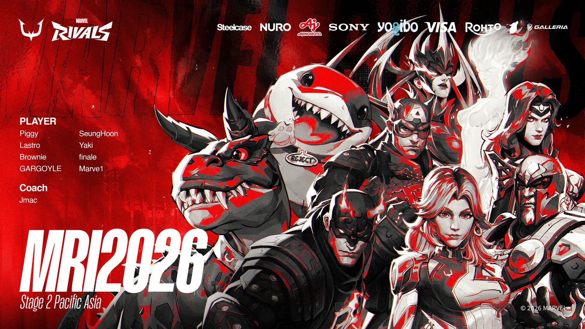 eスポーツチーム「REJECT」Marvel Rivals部門にMarve1が加入、『Ignite 2026 Stage 2 – Pacific Asia』に出場